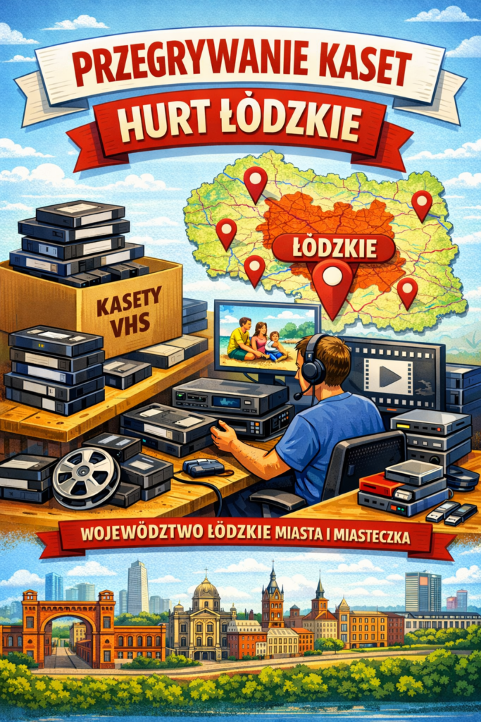 Gdzie przegrać kasety VHS w Hurcie Łódź? Gdzie przegrać kasety Hi8,video8 ,digital8 w Hurcie Łódź? Gdzie przegrać kasety Najtaniej duża ilość  w Hurcie Łódź? Gdzie przegrać kasety magnetofonowe szpule muzyczne w Województwo łódzkie ? Gdzie przegrać najtaniej filmy 8mm w Województwo łódzkie? Gdzie przegrać kasety z kamer minidv ,Betacam,Betacord najtaniej w Województwo łódzkie? Gdzie uzyskać najlepszą cenę na przegranie dużej ilości kaset Łodzi ? Gdzie przegrać zeskanować w najtańszej cenie hurt klisz zdjęć przezroczy? Gdzie naprawić kasety spleśniałe porwane w Województwo łódzkie ? Gdzie uzyskać najwyższą jakość w digitalizacji kaset Województwo Łódzkie?